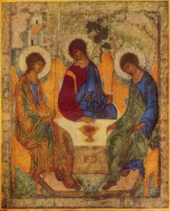 Икона Святой Троицы, написанная преподобным Андреем Рублевым